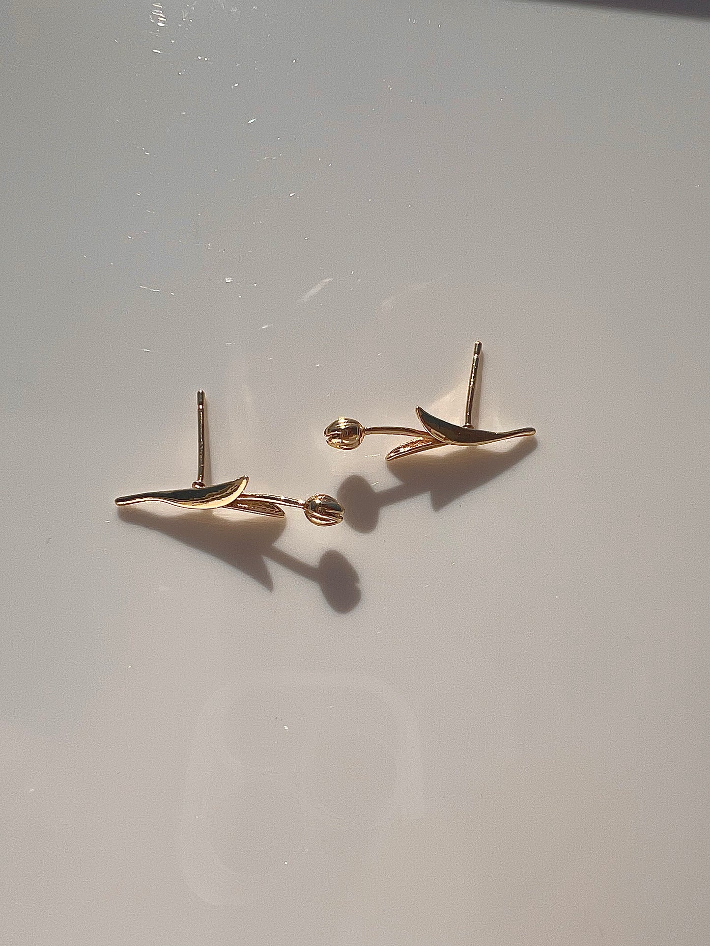 Fields of Gold Tulip Earrings