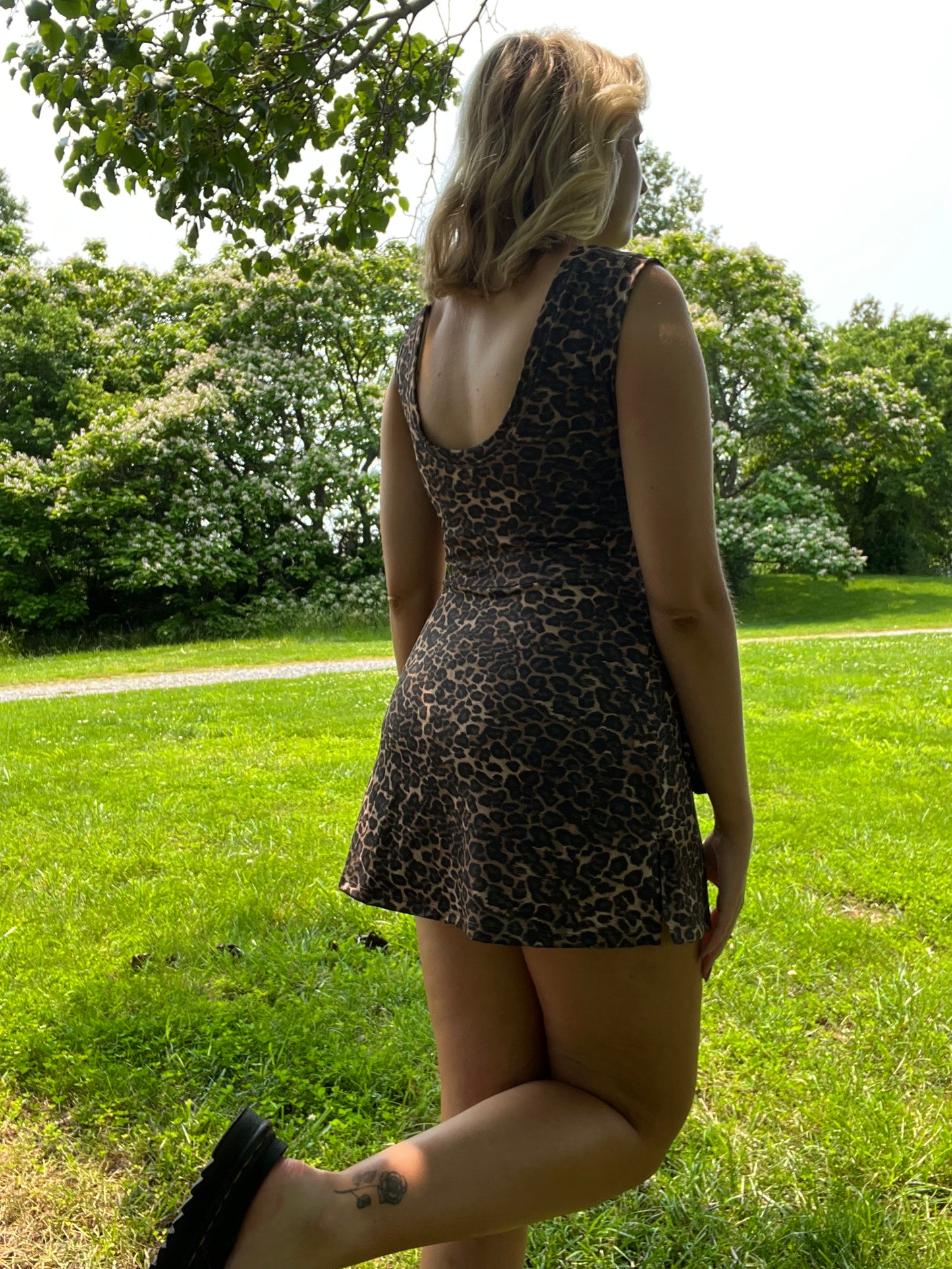 Leopard Luxe Wrap Tie Dress