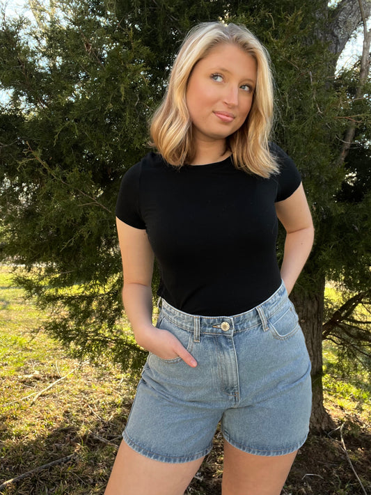 Vintage Denim Mom Shorts