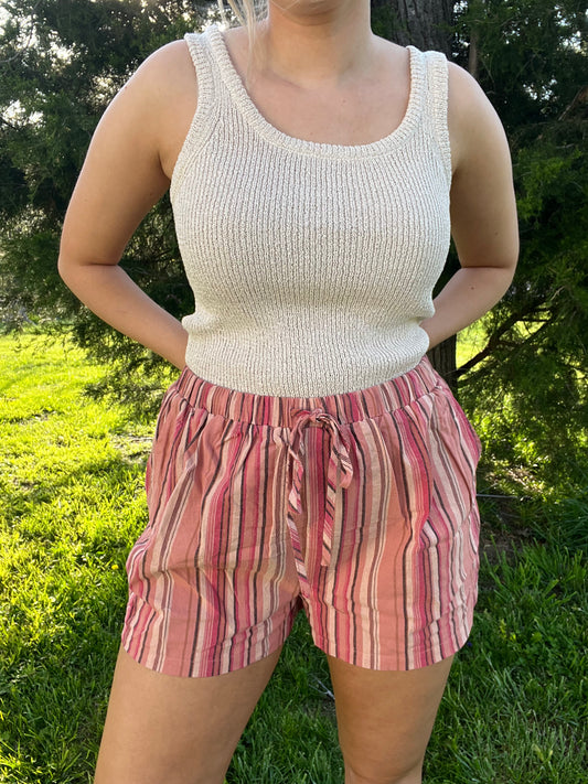 Sunset Striped Shorts